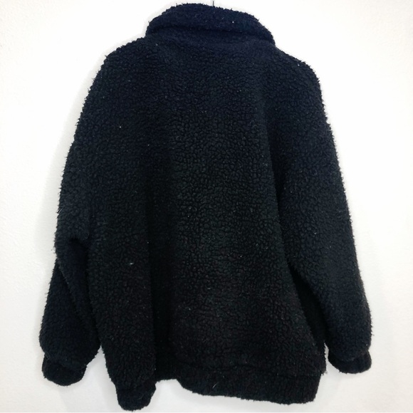 I AM GIA Teddy Coat Black Oversized Sherpa Long Coat Size Small - Picture 3 of 16
